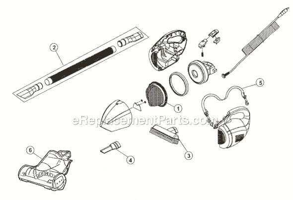 Page A Diagram and Parts List for M08201X  Dirt Devil Hand Vacuum